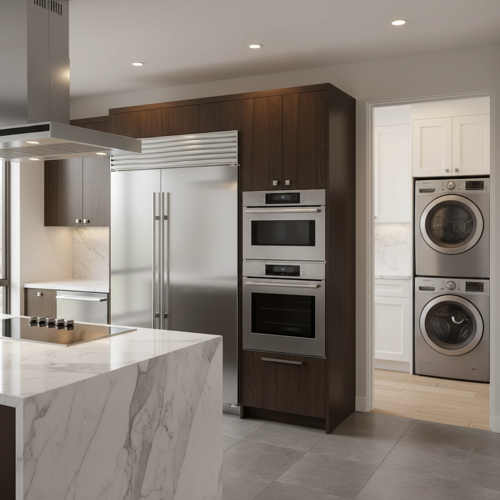 Premium appliance suite in a luxury home